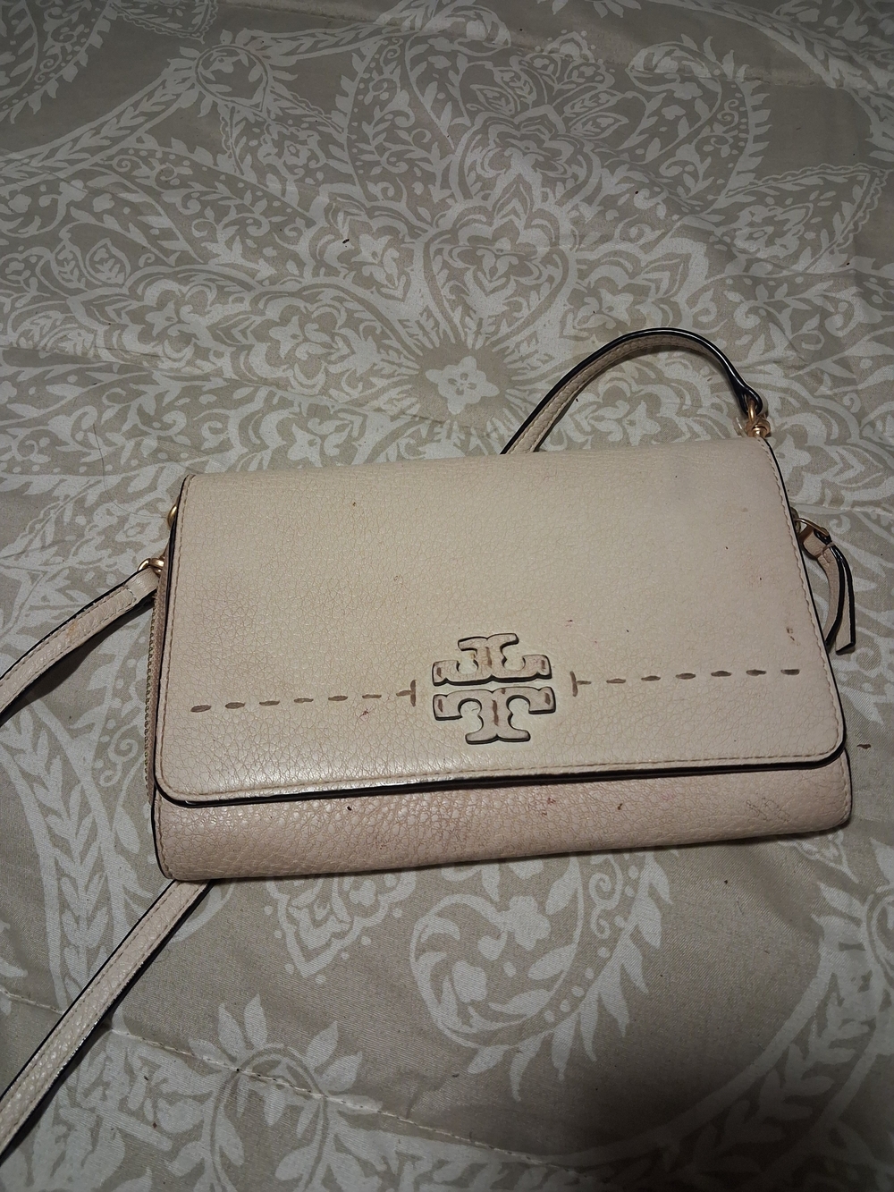 Tory Burch Cream Crossbody Bag